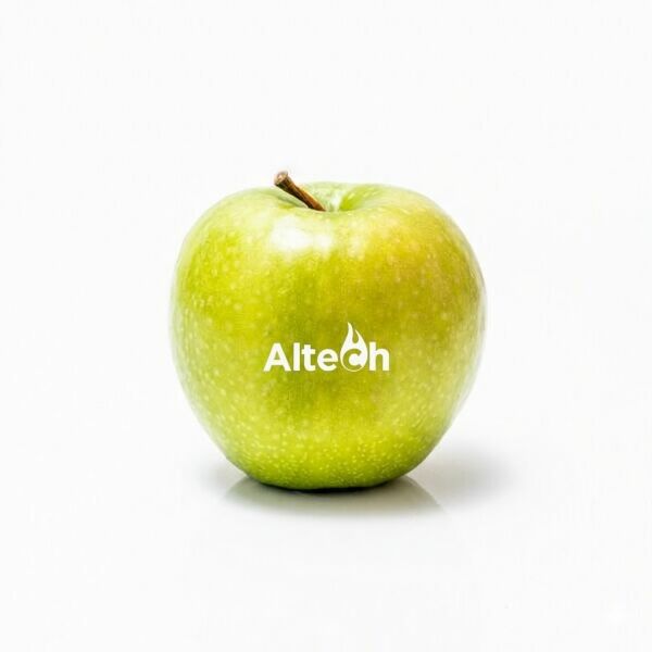 Groene appel met bedrukking