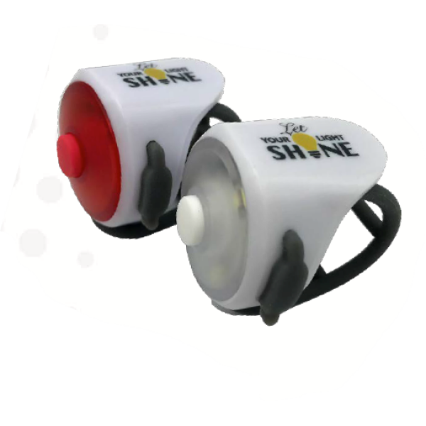 Set fietslampjes - Full colour bedrukt - USB oplaadbaar